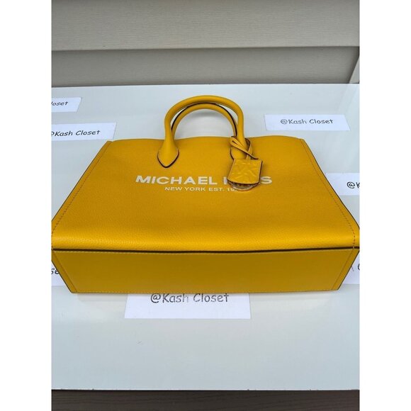 Michael Kors mirella tote bag medium pebbled leather purse bag butter - Picture 10 of 11